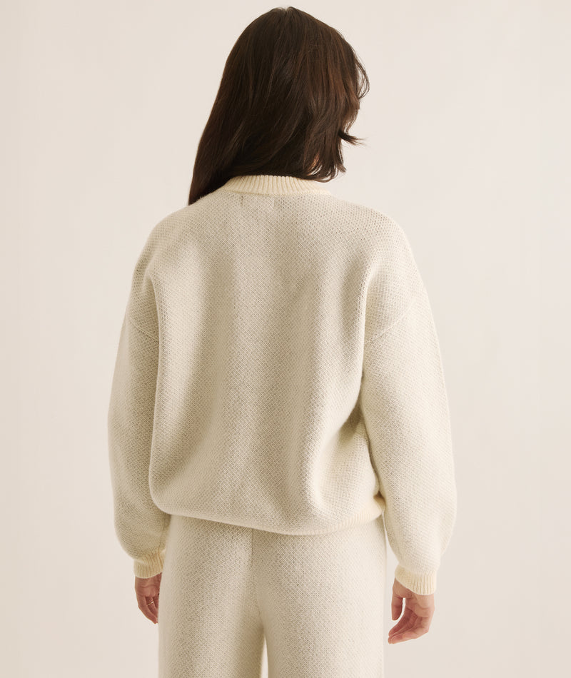 Last Christmas As A Miss Knitted Mistletoe Jumper - Cream