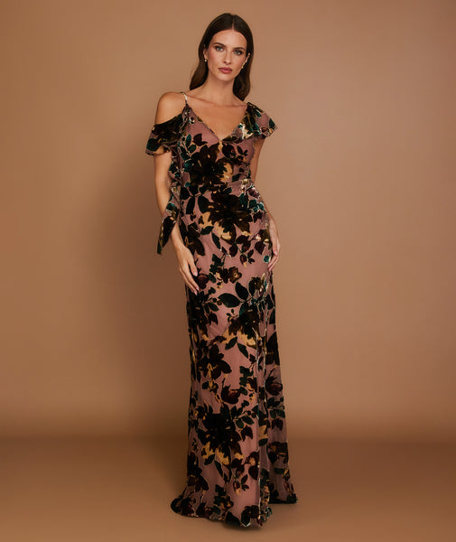 Floral Devore Strappy Dress Six Stories Floral Devore Strappy Dress Six Stories