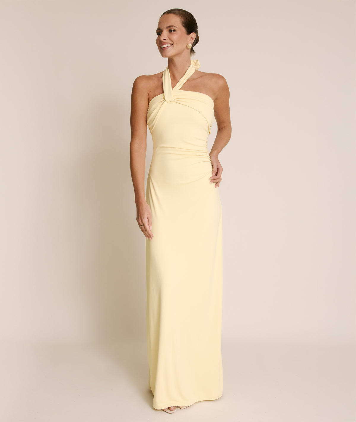 silk halter dress maxi Selene Halter Maxi Dress