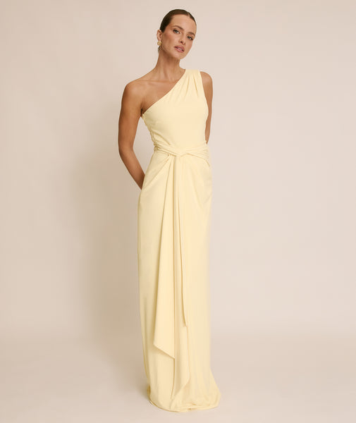One Shoulder Stretch Sculpt Bridesmaid Dress