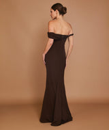 Twist Strap Corset Maxi Dress - Chocolate