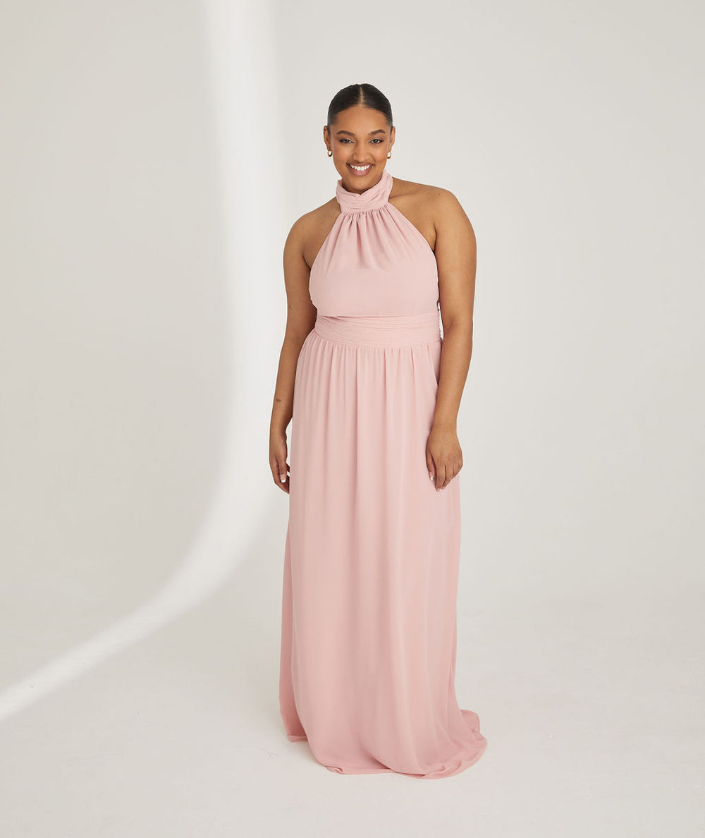 david's bridal high neck mesh bridesmaid dress Country Wedding Dresses – Ms. Grace main image 1