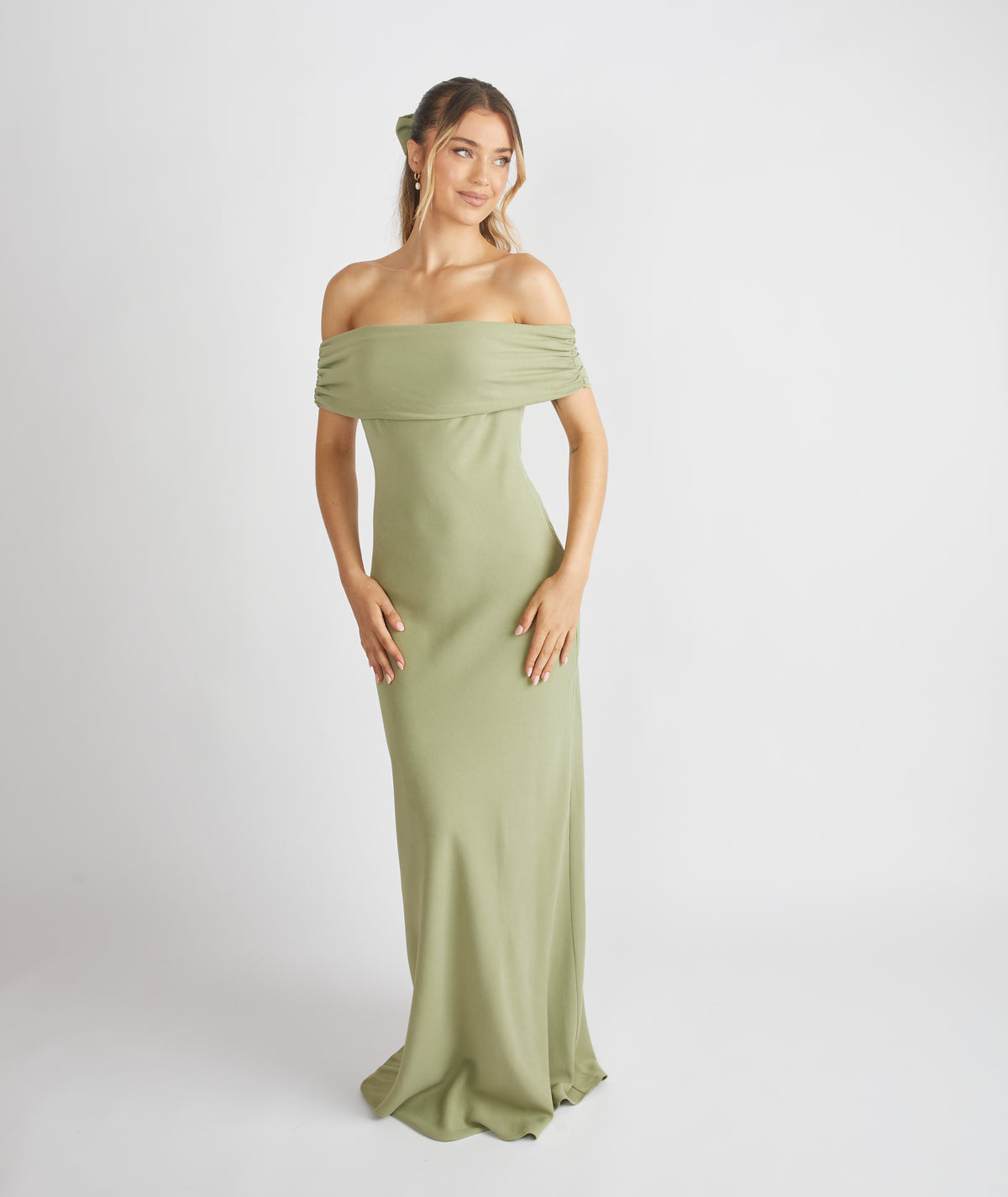 Halter Neck Satin Bridesmaid Dress