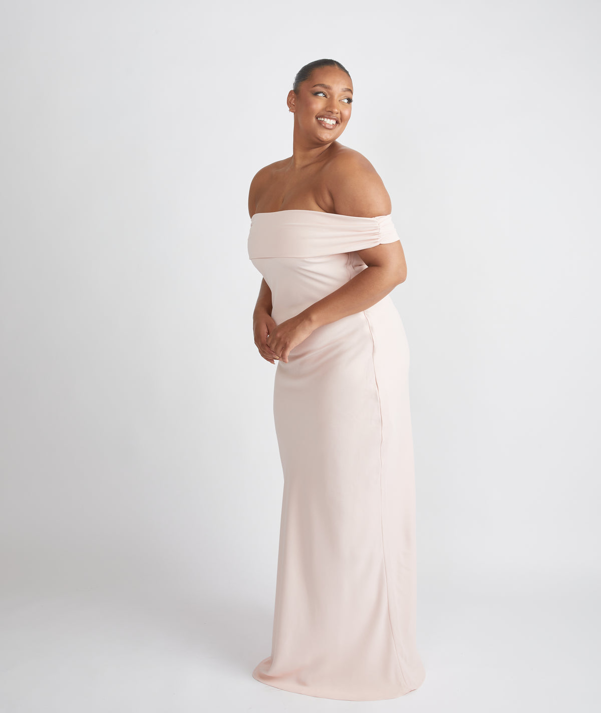 Overweight Bodice Maxi Plus Size Bridesmaid Dresses Asos Azazie Sophie  Ready To Ship Blushing Pink Chiffon
