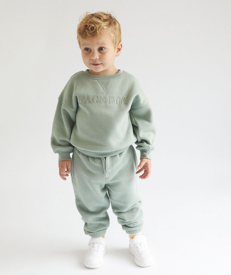 Page Boy Sweatshirt and Sweatpant Set - Infant - Sage