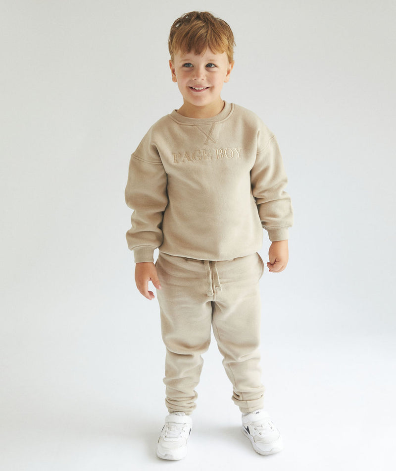 Page Boy Sweatshirt and Sweatpant Set - Junior - Stone