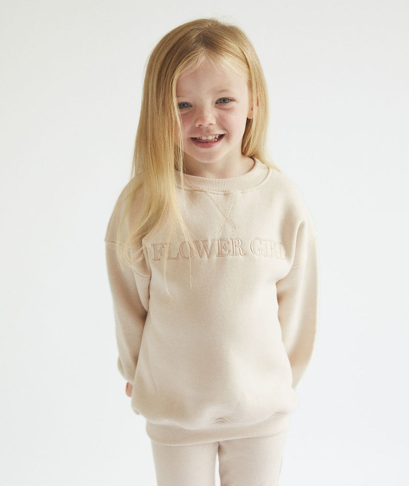 Flower Girl Sweatshirt and Leggings Set - Junior - Champagne