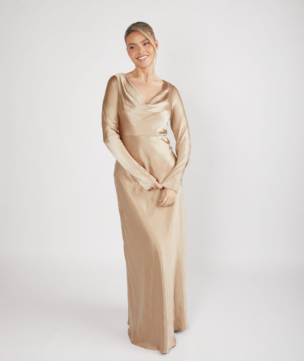 long sleeve bridesmaid dresses uk Bridesmaid Dress Off Shoulder Long Gown Designs A-line Off-the-Shoulder Puff Sleeve Chiffon Floor-