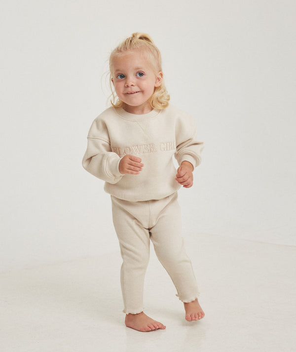 Flower Girl Sweatshirt and Leggings Set - Infant - Champagne