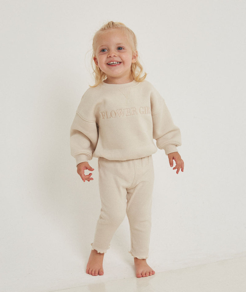 Flower Girl Sweatshirt and Leggings Set - Infant - Champagne