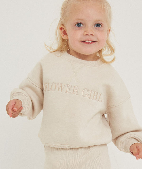 Flower Girl Sweatshirt and Leggings Set - Infant - Champagne