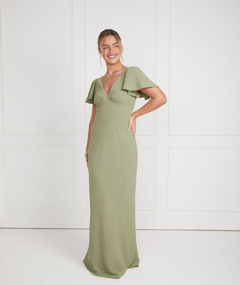Flutter Sleeve Boho Bridesmaid Dresses Ireland Flutter Sleeve V Neck Plunge Crepe Bridesmaid Dress Sage Six Flutter Sleeve Boho Bridesmaid Dresses Ireland Flutter Sleeve V Neck Plunge Crepe Bridesmaid Dress Sage Six