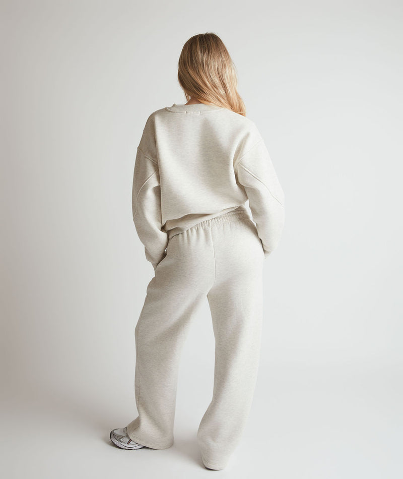 Stories Sweatpants - Oatmeal Marl and Merlot