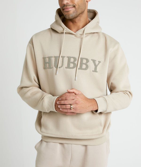 Hubby Teddy Hoodie - Stone