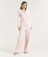 Tailored Wide Leg Trouser - Pink