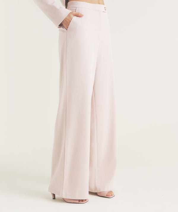 Tailored Wide Leg Trouser - Pink