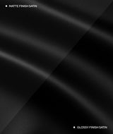 Asymmetric Neck Satin Bridesmaid Dress - Black