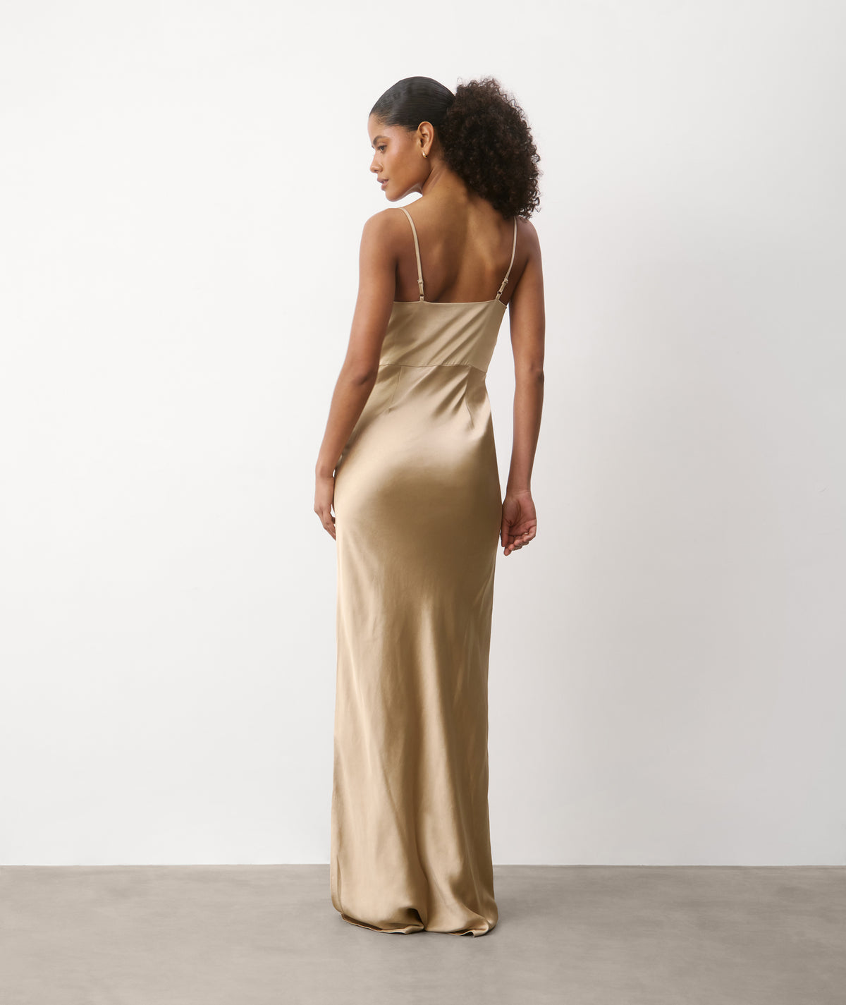 Cami Cowl Satin Bridesmaid Dress - Champagne