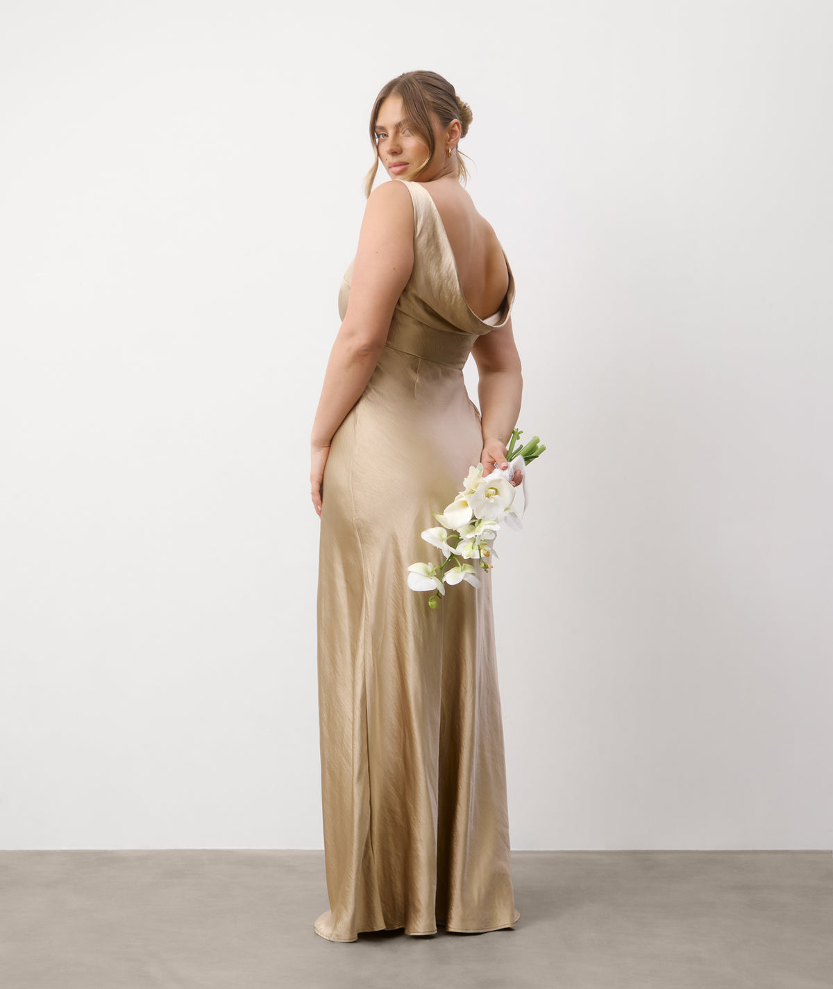gold satin bridesmaid dresses uk Gold Bridesmaid Dress Matte Satin Size 3X
