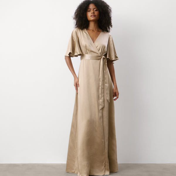 wrap dress bridesmaid uk Tie Satin which is part of