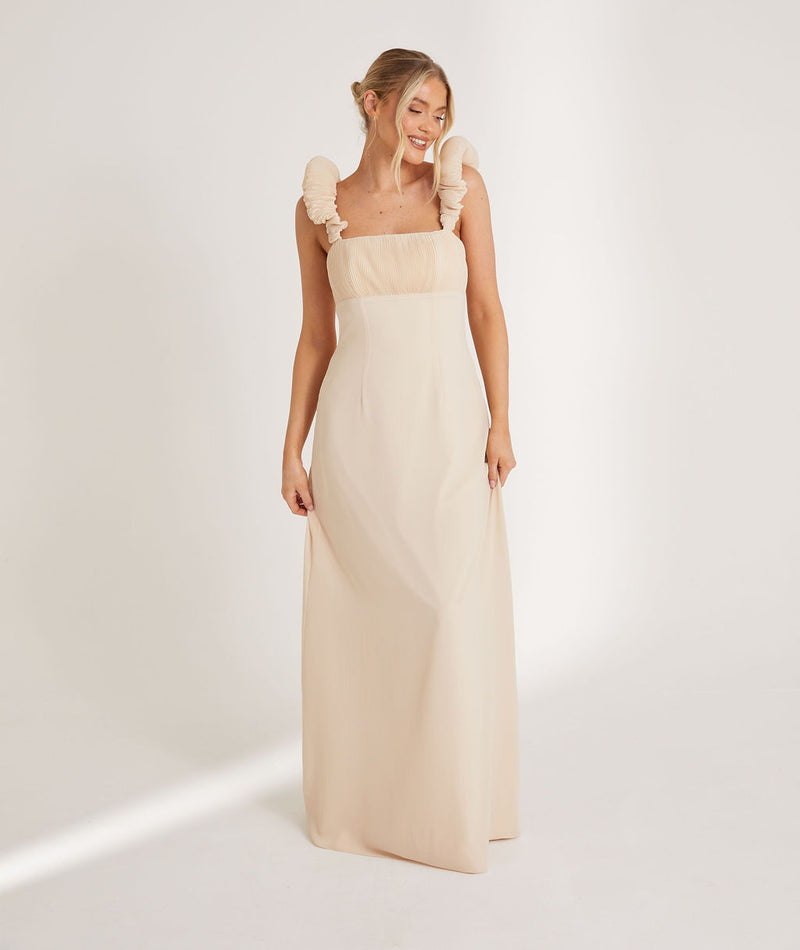 cream chiffon bridesmaid dress Maxi Dress Short Champagne Bridesmaid Dresses Vera Unique Short Sleeves Long Chiffon Bridesmaid Dresses