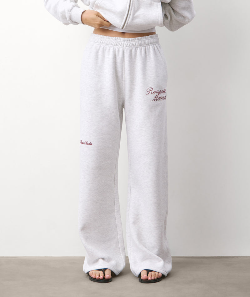 Romantic Material Wide Leg Jogger - Grey Marl
