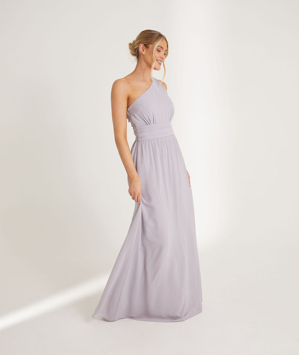 Halter Neck Chiffon Bridesmaid Dress