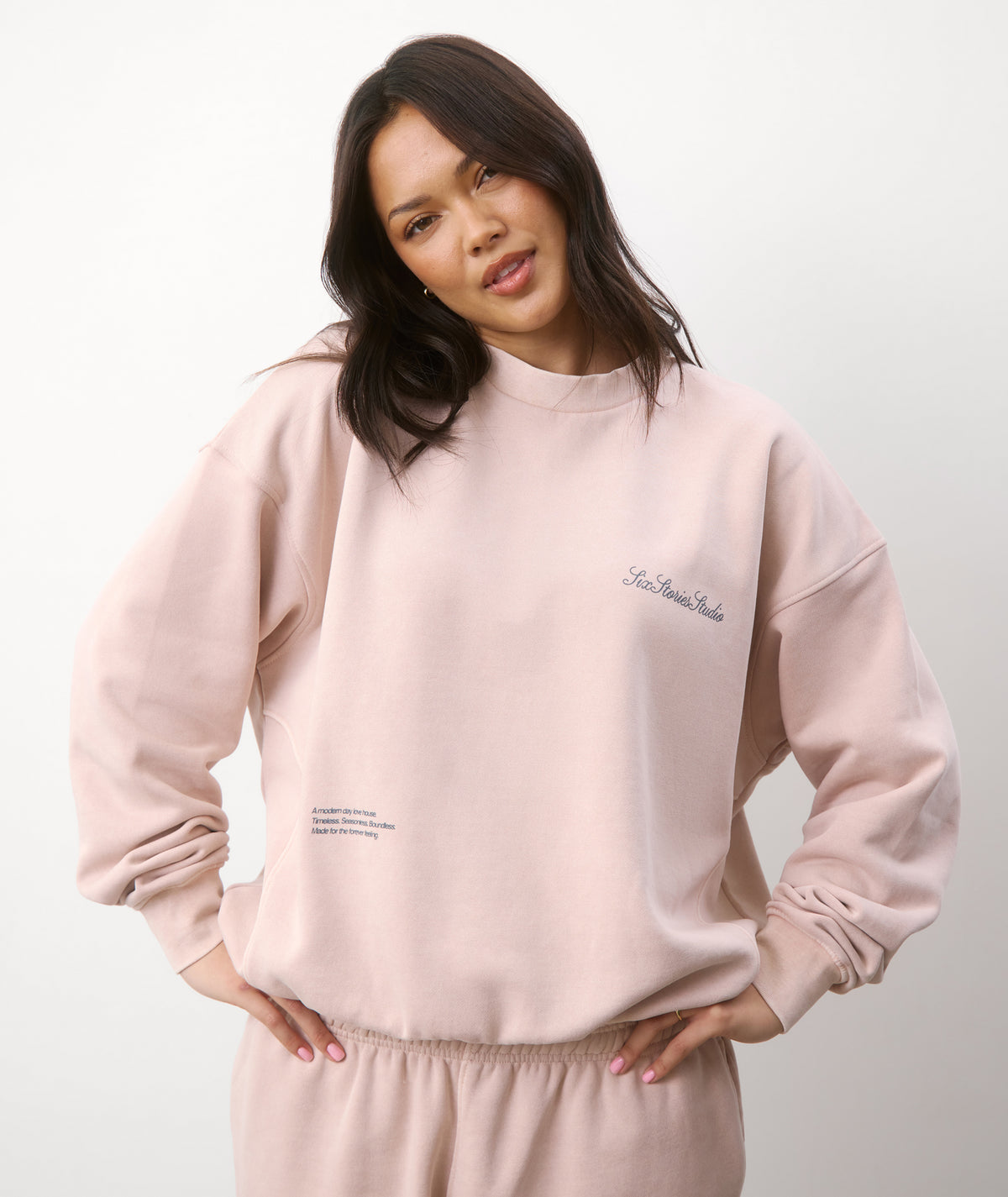 Newly Wed Sweatshirt - Pale Pink