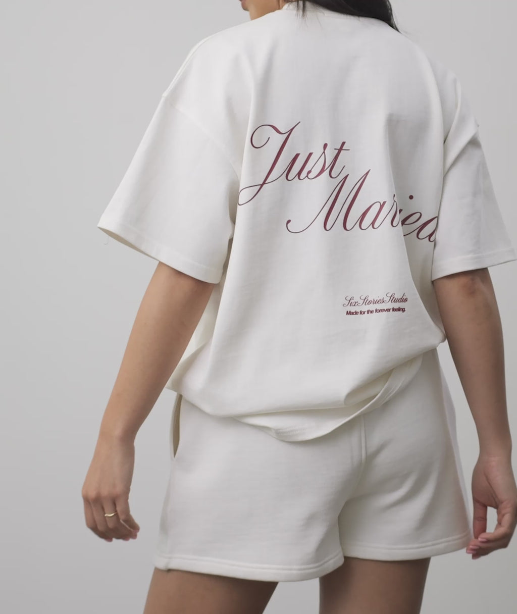 Just Married Relaxed Tee - Off White