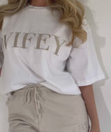 Wifey Statement Tee - White