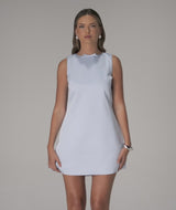 Mini Mod Bow Dress - Pale Blue