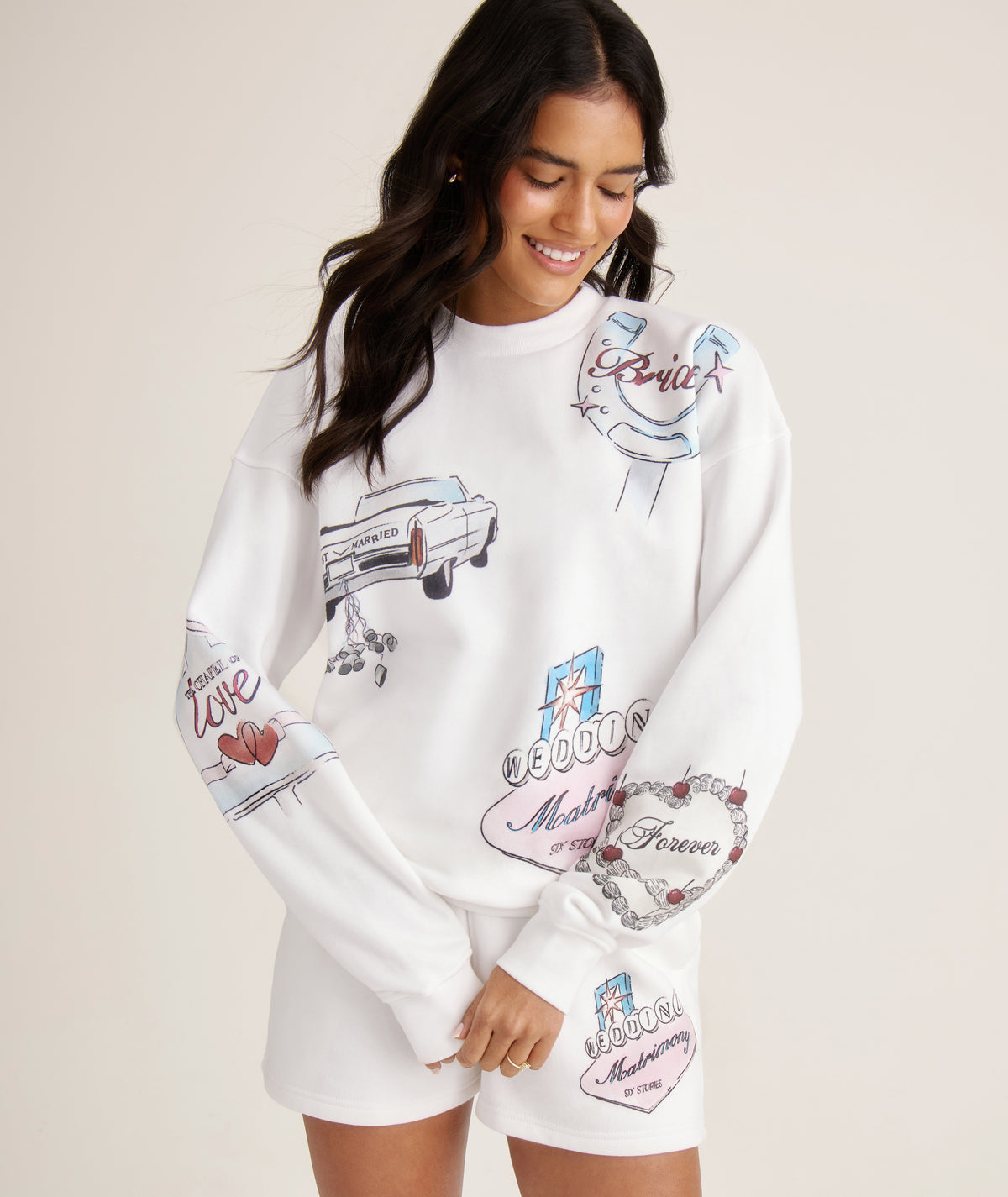 Las Vegas Destination Sweatshirt - White