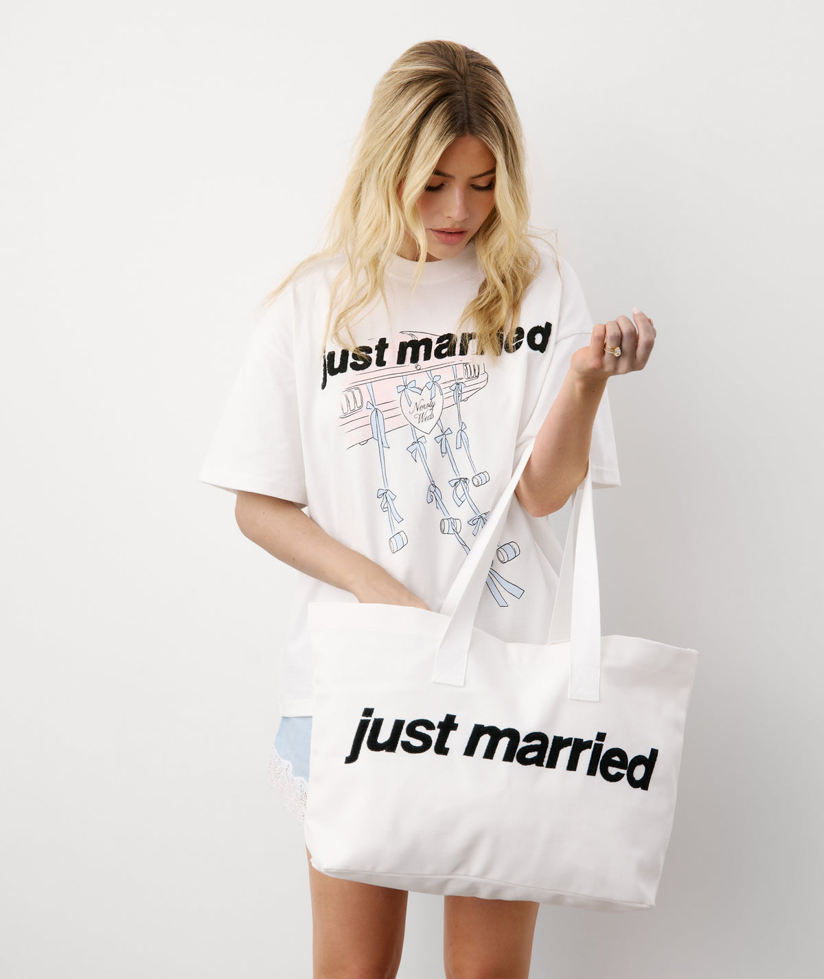 Just Married Tote Bag - Off White