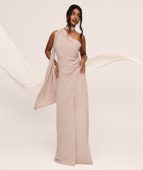 Soft Chiffon Bridesmaid Dresses: Taupe Six Stories Soft Chiffon Bridesmaid Dresses: Taupe Six Stories