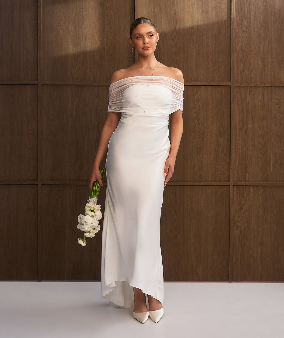 White Bridal Dresses | White Mini, Midi & Maxi Satin Styles | Six Stories White Bridal Dresses | White Mini, Midi & Maxi Satin Styles | Six Stories