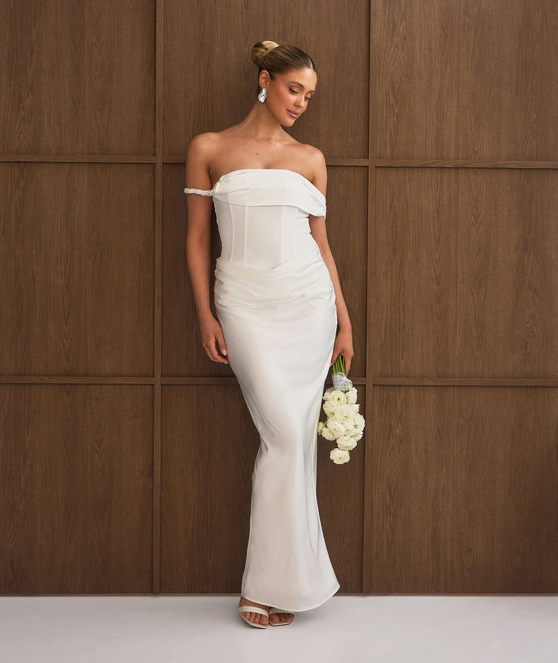 Twist Strap Corset Maxi Dress