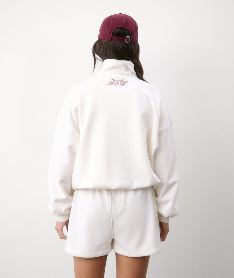 Just Married Zip Sweatshirt - Off White