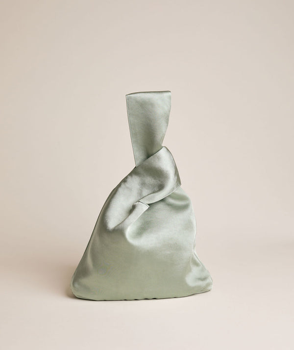 Satin Pouch Bag - Sage