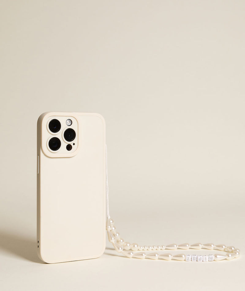 Wifey Pearl Phone Charm - Silver