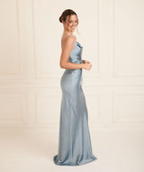 Cami Cowl Satin Bridesmaid Dress - Dusty Blue