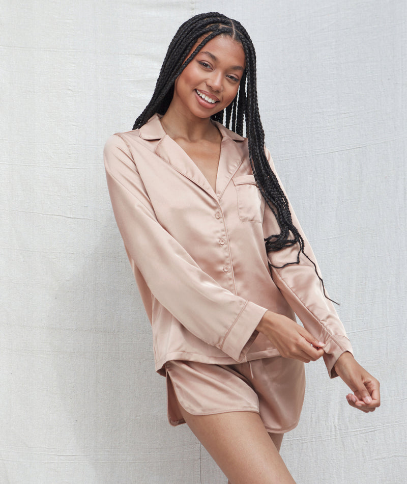 Caramel bridesmaid shorts pyjama set 