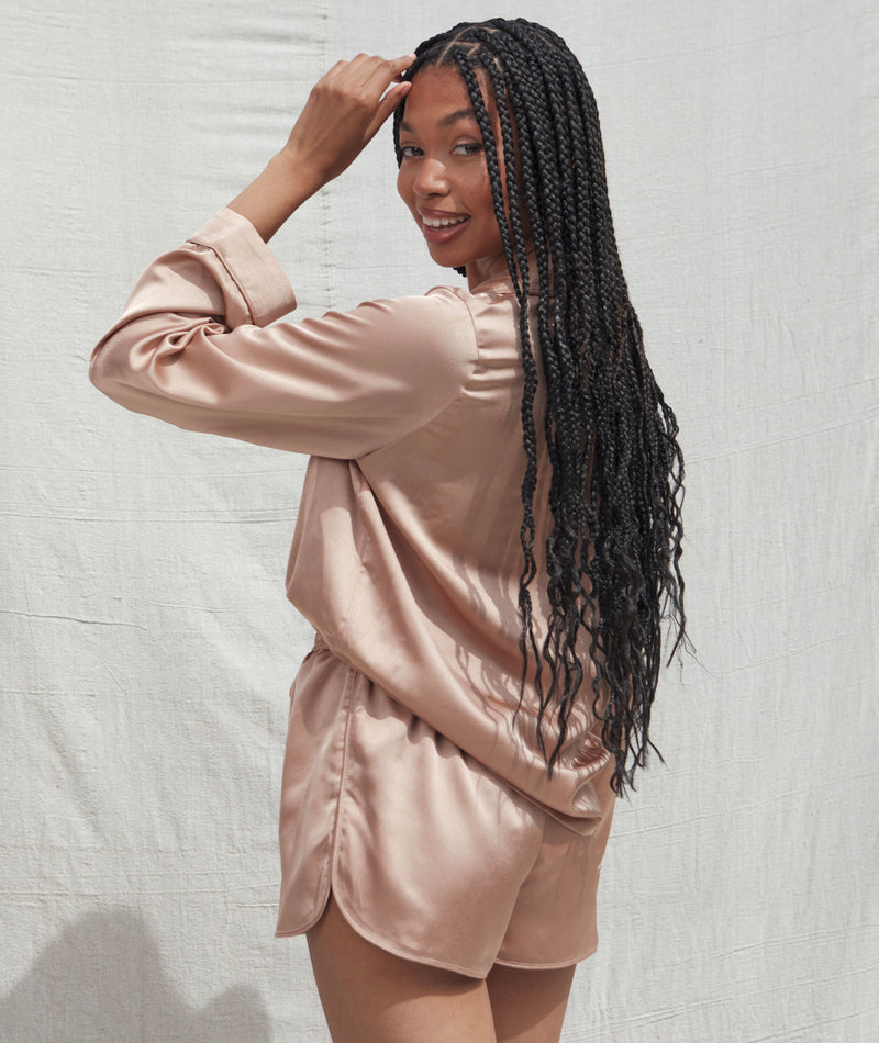 Caramel bridesmaid shorts pyjama set 