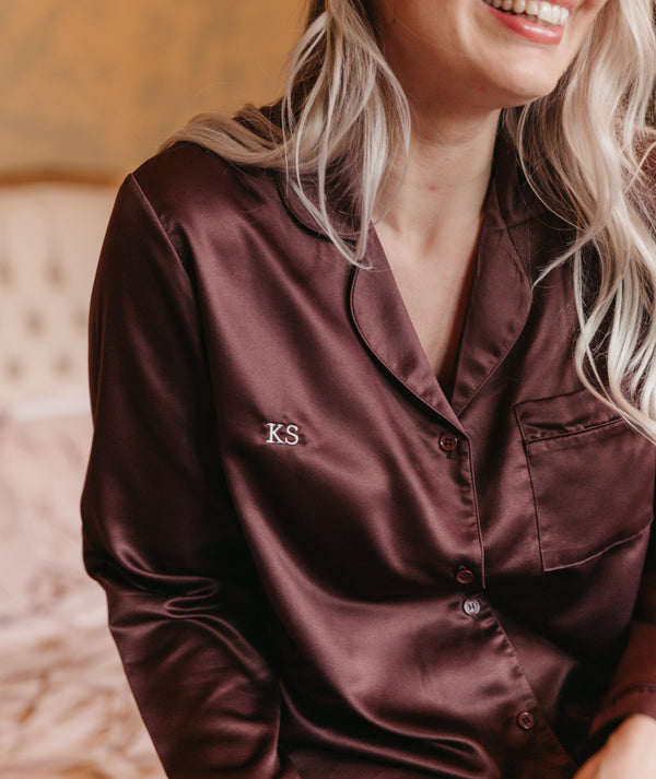 SATIN CHOCOLATE PJS