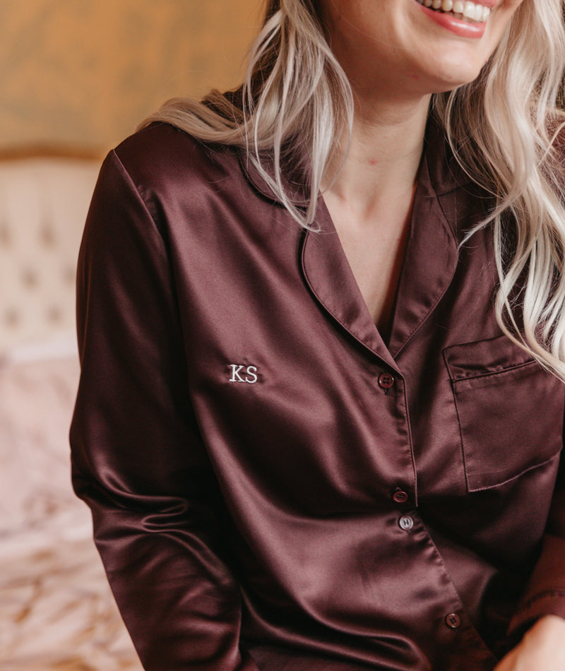 SATIN CHOCOLATE PJS
