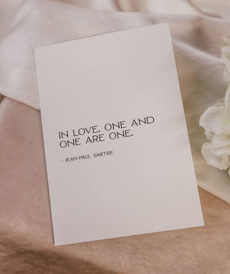 ONE AND ONE ARE ONE GREETINGS CARD