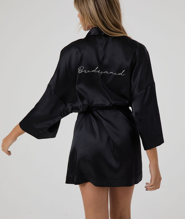 Bridesmaid Robe - Black