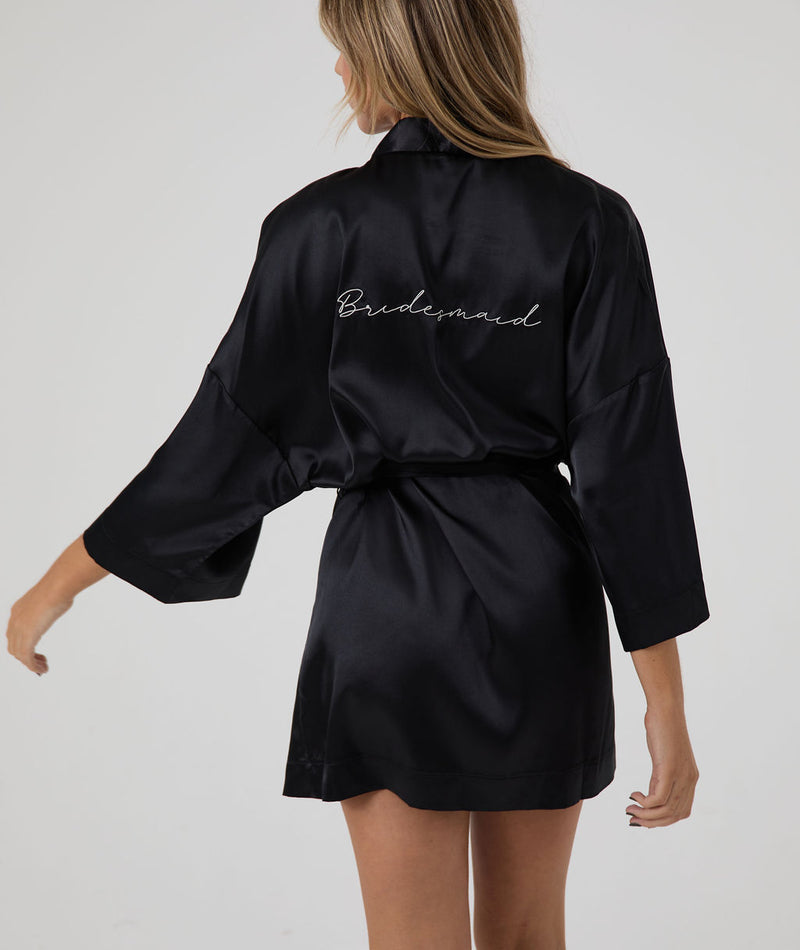 Bridesmaid Robe - Black