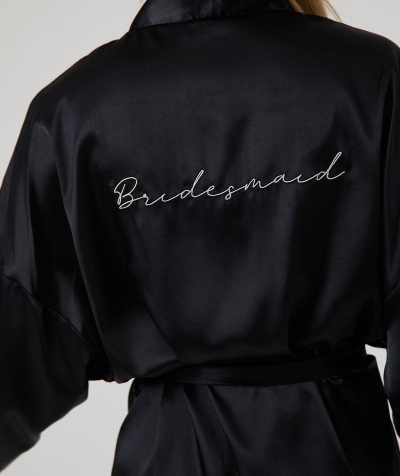Bridesmaid Robe - Black