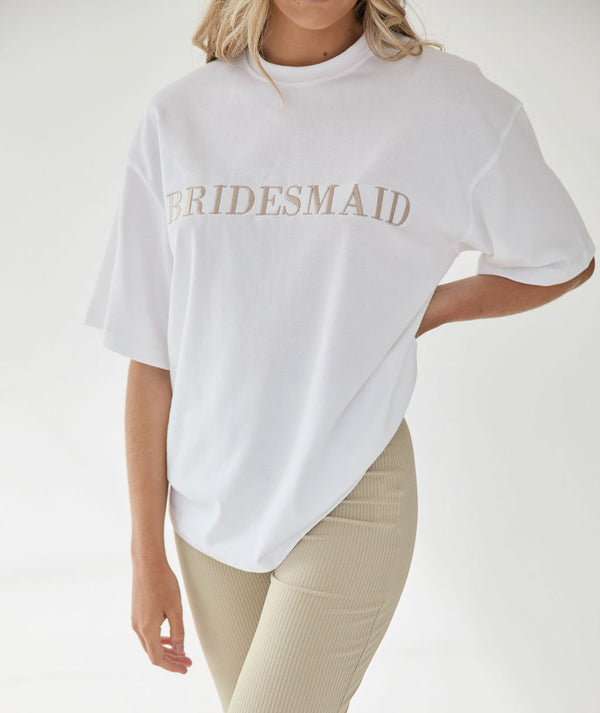 BRIDESMAID TEE WHITE