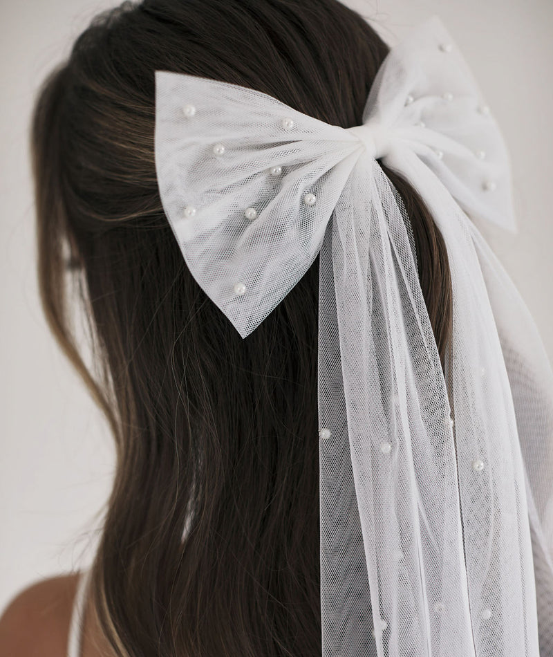 Pearl Bride Hair Bow
